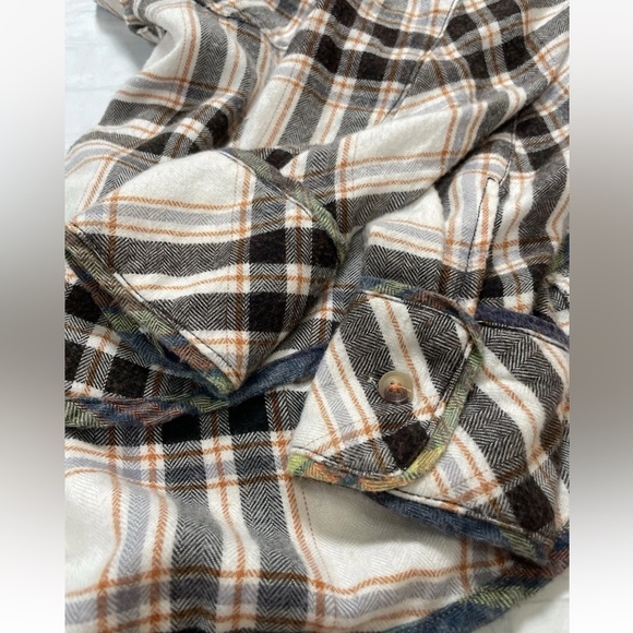 BDG Urban Outfitters Robbie Spliced Flannel Shirt Womens Small Plaid Oversized S - Picture 7 of 15